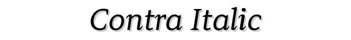 Contra Italic font
